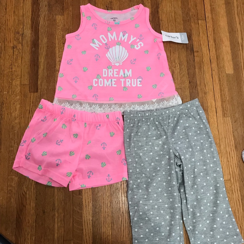 NWT, Carter’s 3pc set, 12montha